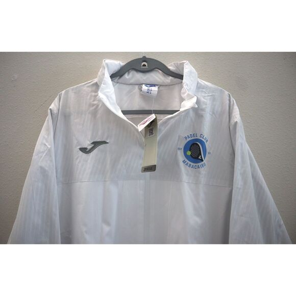 Joma Men's Sz L White Maracaibo Paddle Club '22 Full Zip Windbreaker Jacket - Picture 4 of 9
